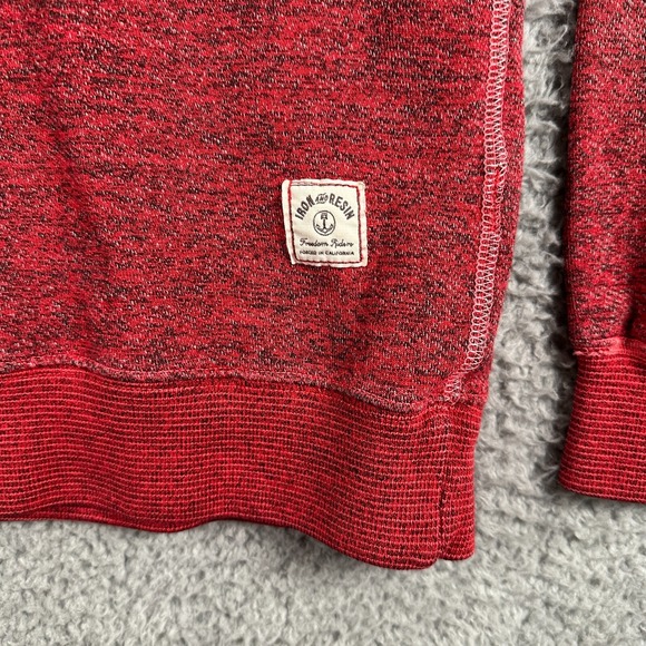 Iron and Resin Logo Sweatshirt Mens Large‎ Red Pullover Crew Neck Made in USA - Picture 2 of 10
